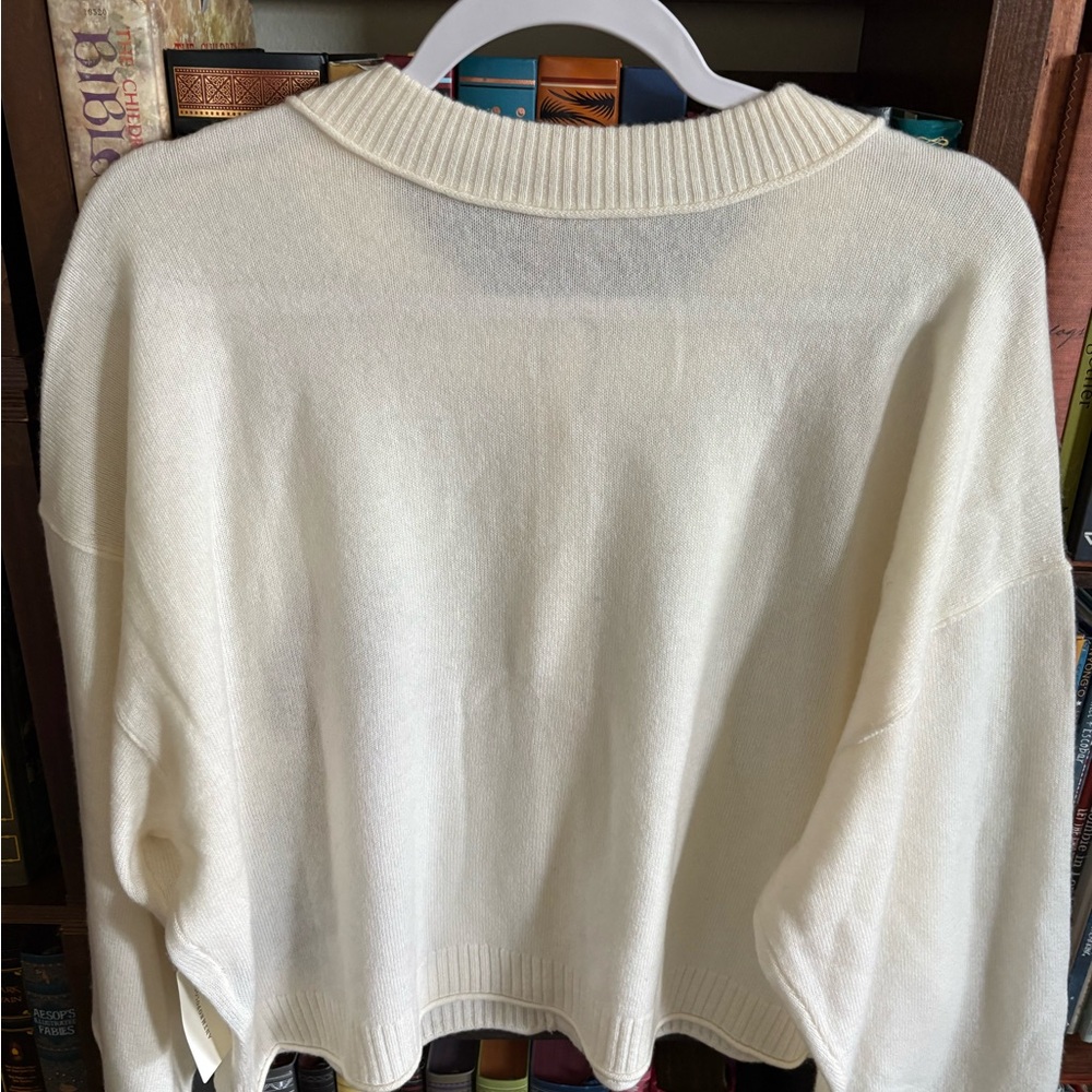 Anthropologie Cream Cardigan with Dog Motif - Picture 4 of 4